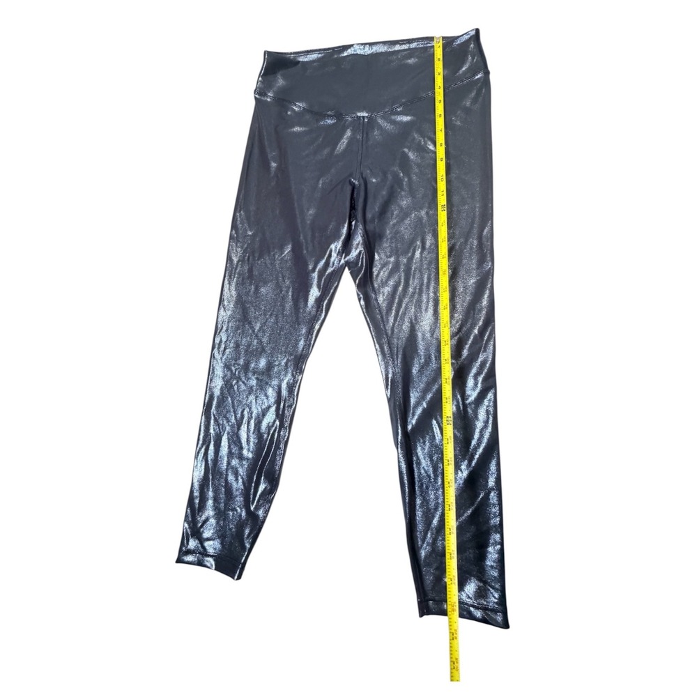 Lululemon Align High-Rise 25' Foil Shine Black Leggings Sz 12 Yoga Cybercore - Picture 5 of 12